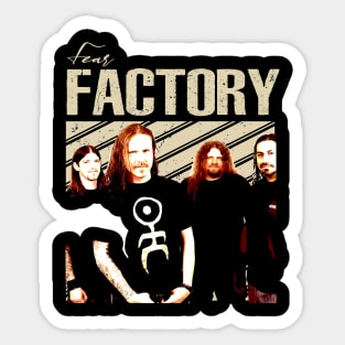 Steel Symphony Factory Band T-Shirts, Immerse Yourself in the Sonic Mastery of Industrial Metal Sticker